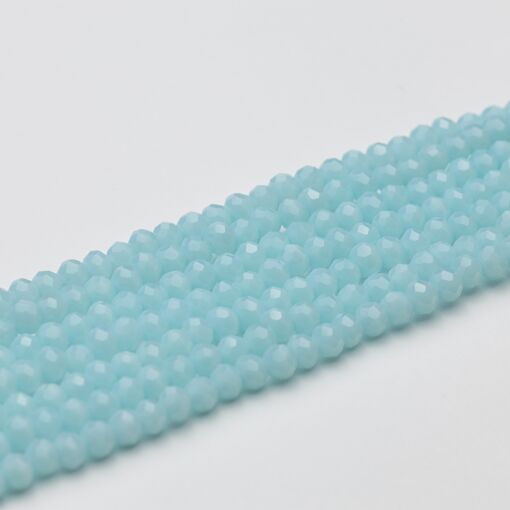 FIO DE CRISTAL AZUL CLARO LEITOSO 4MM PARA MONTAGEM