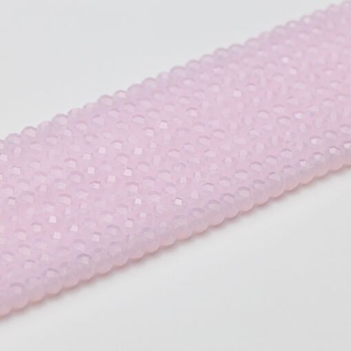 FIO DE CRISTAL ROSA CLARO LEITOSO 4MM PARA MONTAGEM