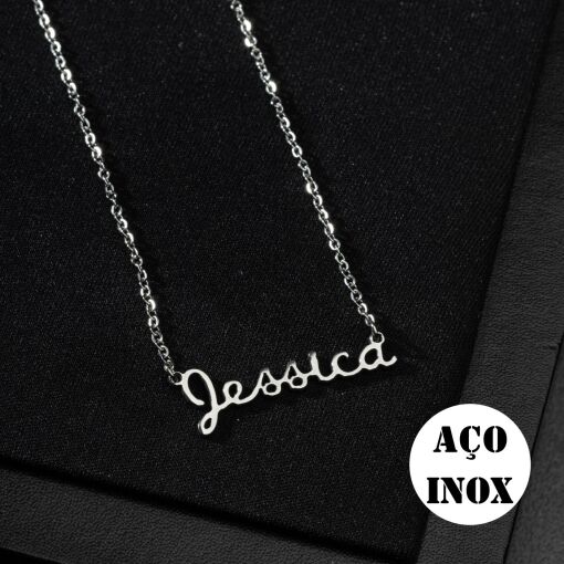 COLAR AÇO INOX PERSONALIZADO NOME CLÁSSICO