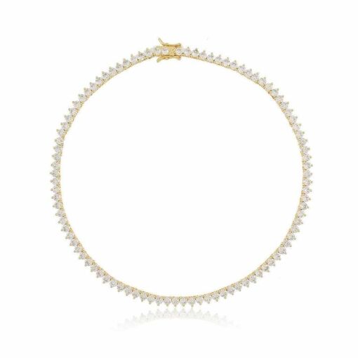 Colar Riviera 4mm Três Garras