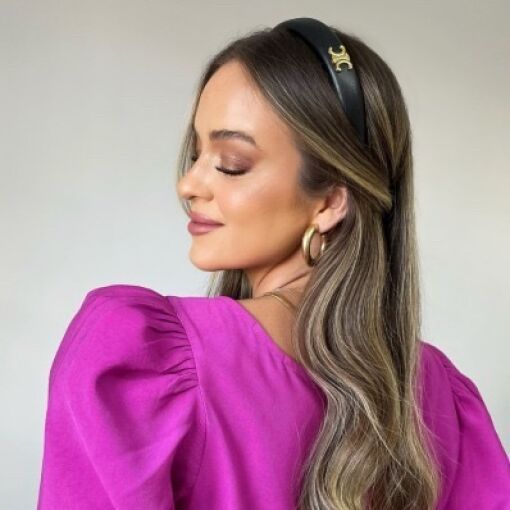 Tiara Inspiração Celine Confeccionada Em Couro Sintético - Preço Fechado