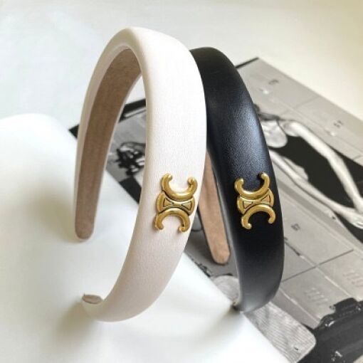 Tiara Inspiração Celine Confeccionada Em Couro Sintético - Preço Fechado