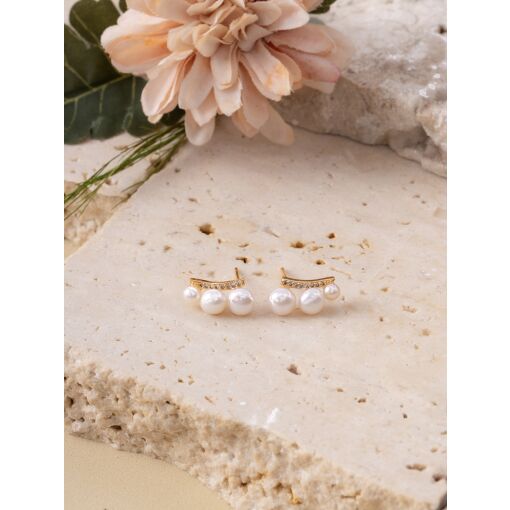 Brinco Ear Cuff Delicado em Perola Shell