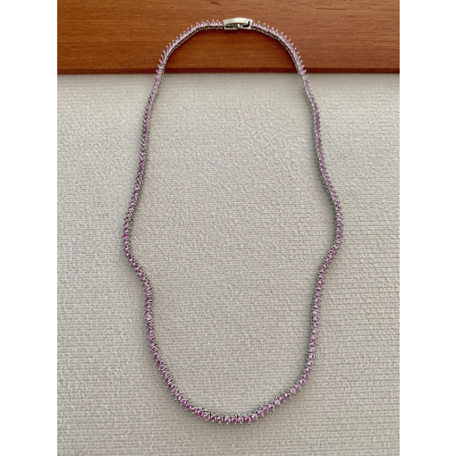 Colar Riviera 3mm Três Garras