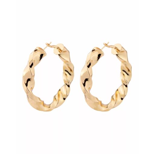 Brinco Argola Twist Fecho Italiano