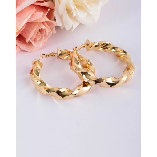 Brinco Argola Twist Fecho Italiano