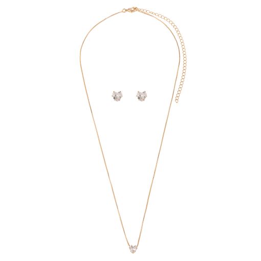 Conjunto Ponto de Luz Coração Cristal