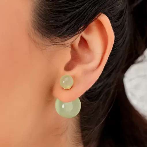 Brinco Ear Jacket Acetato Colorido
