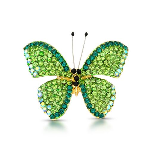 Broche Borboleta Luxo Cravejada