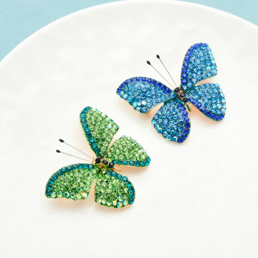 Broche Borboleta Luxo Cravejada