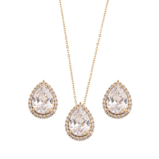 Conjunto Gota Maxi Zircônia