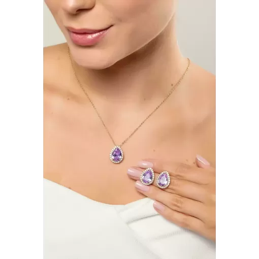 Conjunto Gota Maxi Zircônia