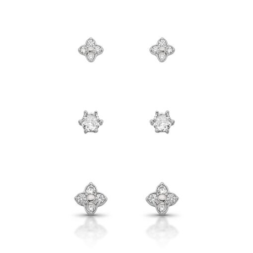 Brinco Trio de Trevo com Zircônias