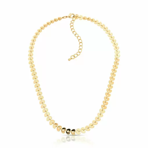 Colar Choker Corações Chapados