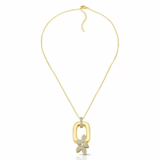 Colar Oval Flower Cravejado