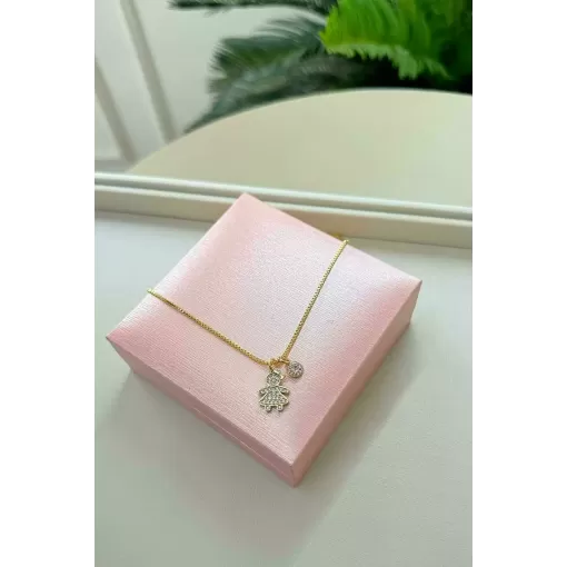 Colar Veneziana Pingente Filhos com Pingente Oval