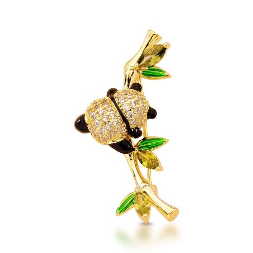 Broche Panda Galho de Laranjeira