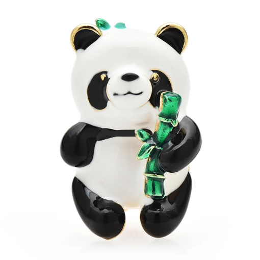 Broche Cute Panda Bamboo Esmaltado