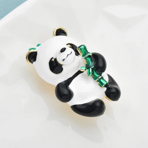 Broche Cute Panda Bamboo Esmaltado
