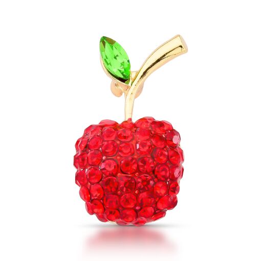 Broche Cereja Cravejado