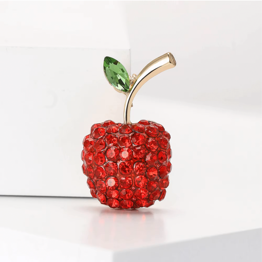 Broche Cereja Cravejado