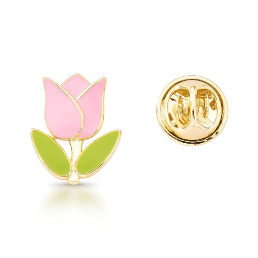 Mini Broche Flor Tulipa Esmaltado