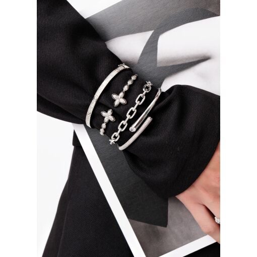 Bracelete LV Cravejado com Zircônias Cristal