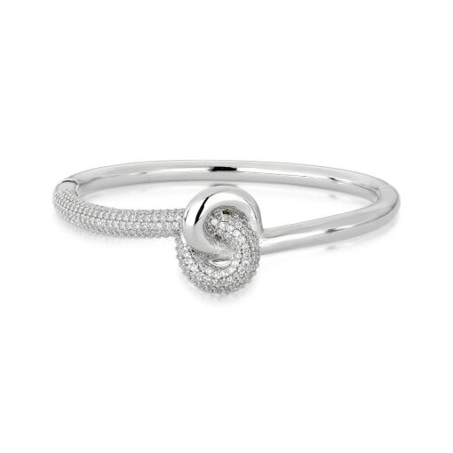 Bracelete Nó Luxo Cravejado com Zircônias