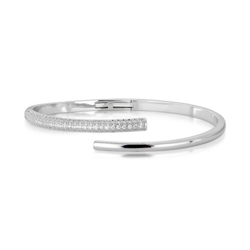 Bracelete Single Line Cravejado com Zircônias