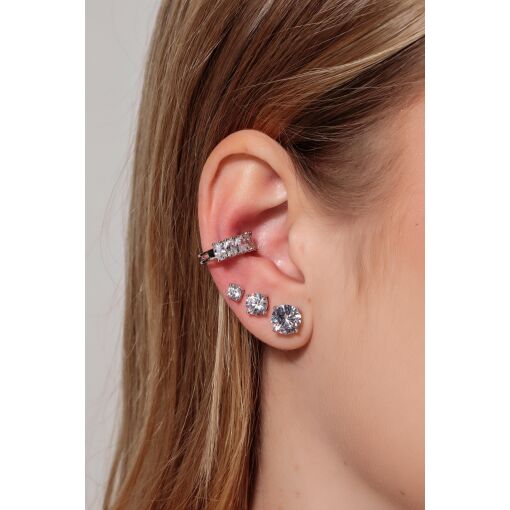 Piercing Fake Luxo Cravejado com Zircônias
