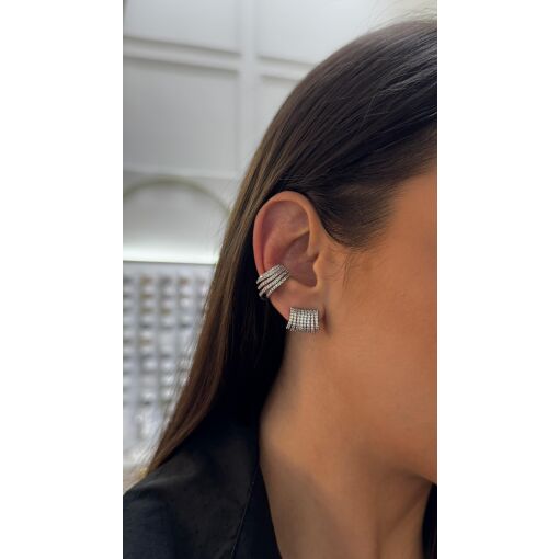 Piercing Fake Glam Cravejado com Zircônias