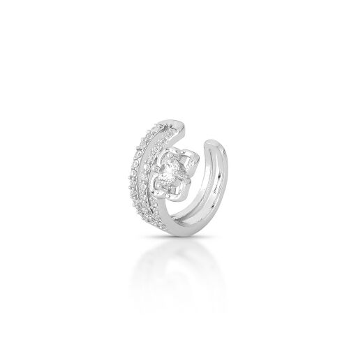 Piercing Fake Florzinha Delicada Cravejado com Zircônias