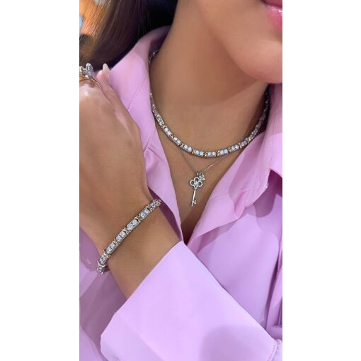 Pulseira Riviera Twenty-Eight Stones Duo Banho Cravejado com Zircônias