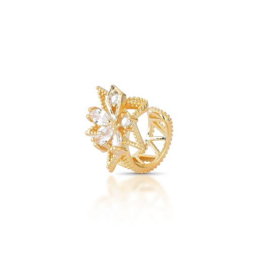 Piercing Fake Star Detalhado com Cravação em Zircônias