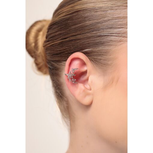 Piercing Fake Moonlight Cravejado com Zircônias