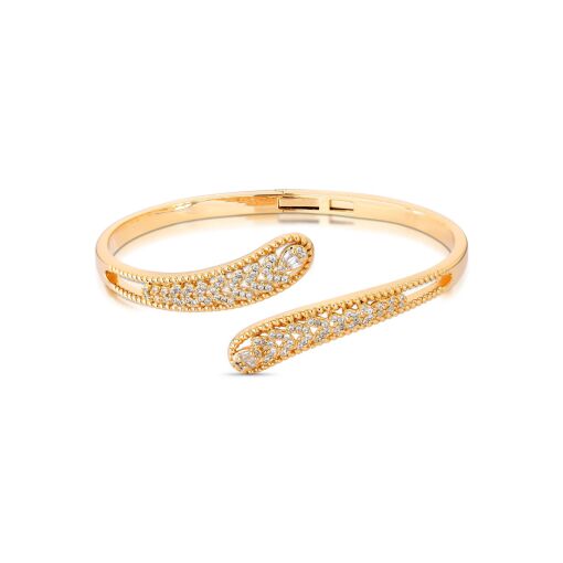 Bracelete Arabesco Leaf Cravejado com Zircônias
