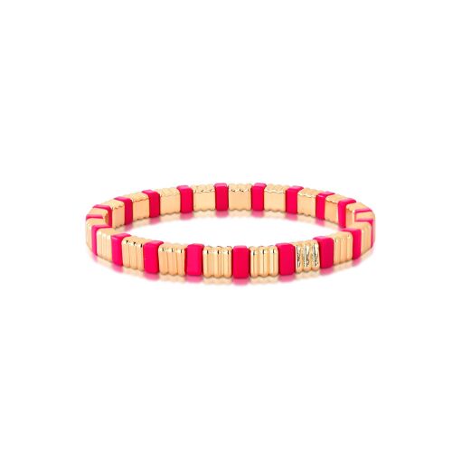 Pulseira Elástica em Resina Duo Lines Colors - SEM GARANTIA