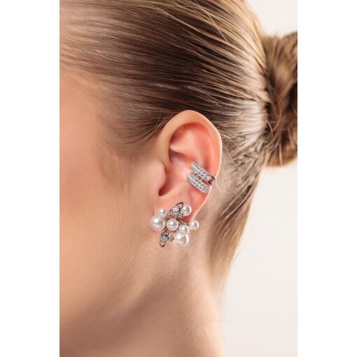 Brinco Insp. Galaxy Pearls com Pérolas Shell Pino em Prata 925