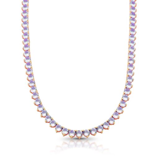 Colar Riviera Lilás - 3mm Três Garras