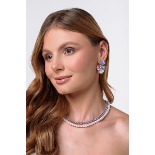 Colar Riviera Lilás - 3mm Três Garras