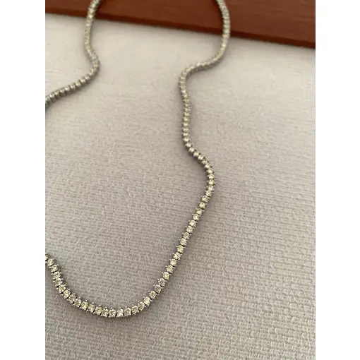 Colar Riviera Amarela - 3mm Três Garras