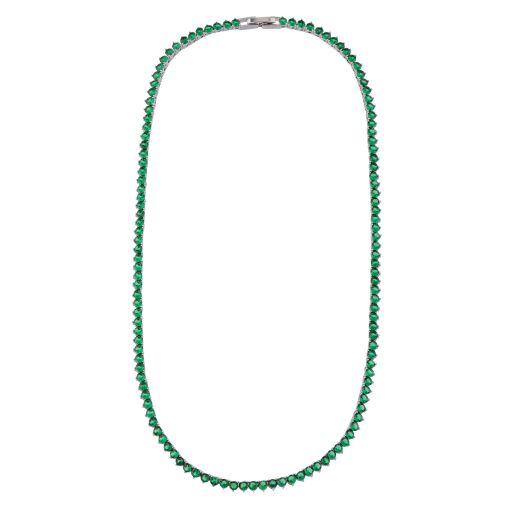 Colar Riviera Verde - 3mm Três Garras