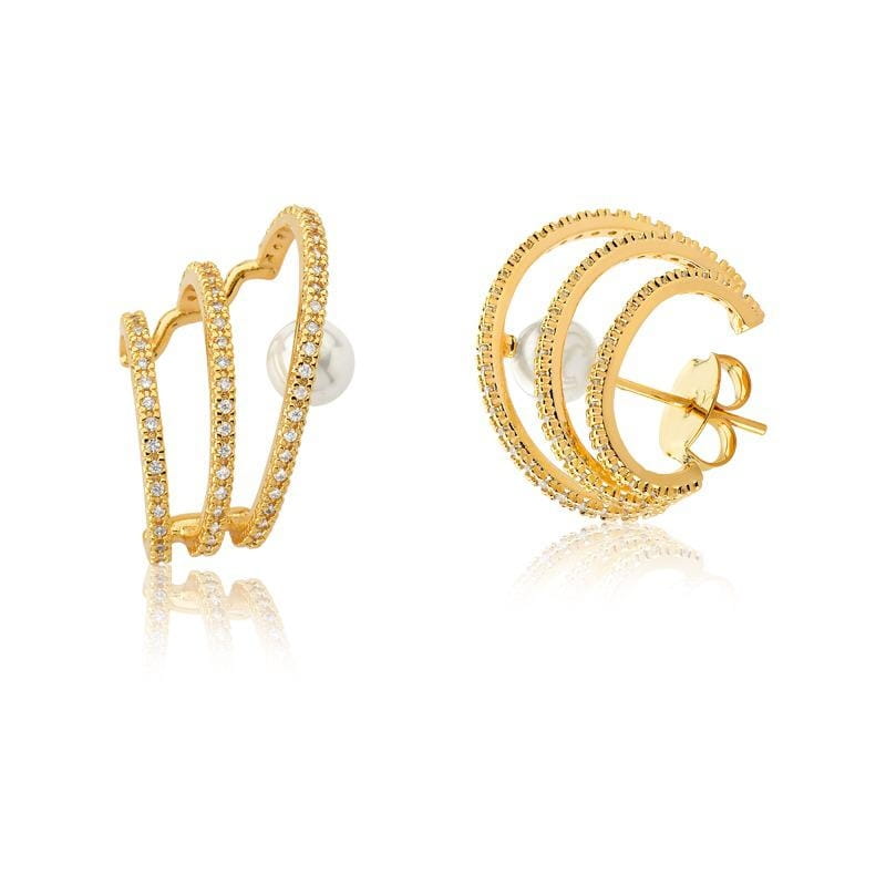 EAR HOOK COM PÉROLAS INSPIRED