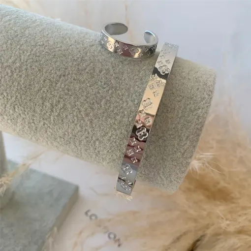 CONJUNTO BRACELETE + ANEL TREVOS INSPIRED II