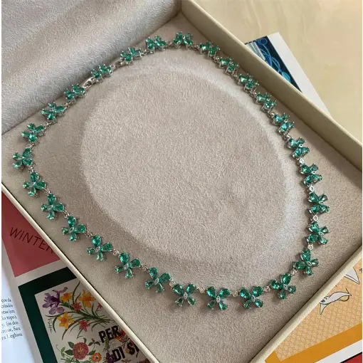 COLAR RIVIERA FLORES 42CM ( 3CM EXT.)