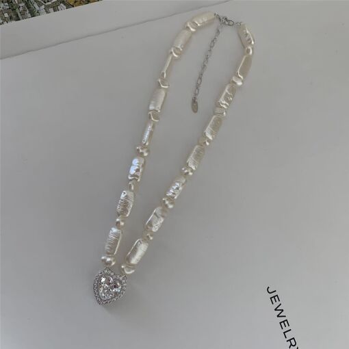 COLAR MIX PEROLA CORAÇÃO ESSENZA BOHO