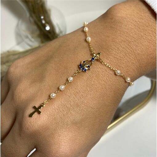 PULSEIRA RELIGIOSO TERÇO DE MÃO NSRA APARECIDA TRIP