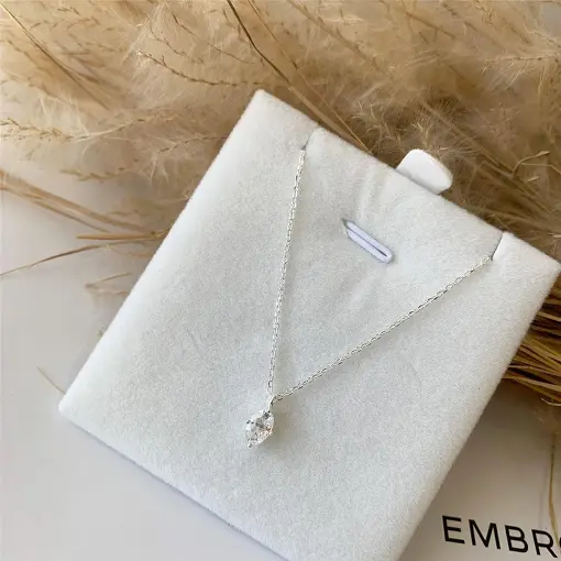 COLAR MINI OVAL 4X6MM (0.5CT*) MOISSANITE