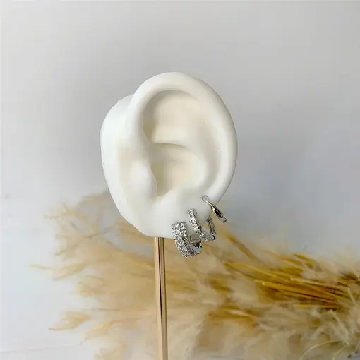 BRINCO TRIO MIX ARGOLAS CRAVEJADA HOOP EARRINGS