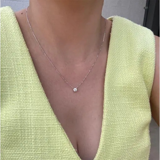 COLAR P. DE LUZ 5MM 6 GARRAS MOISSANITE
